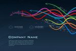 Abstract Background with Colorful Arrows and Sample Text